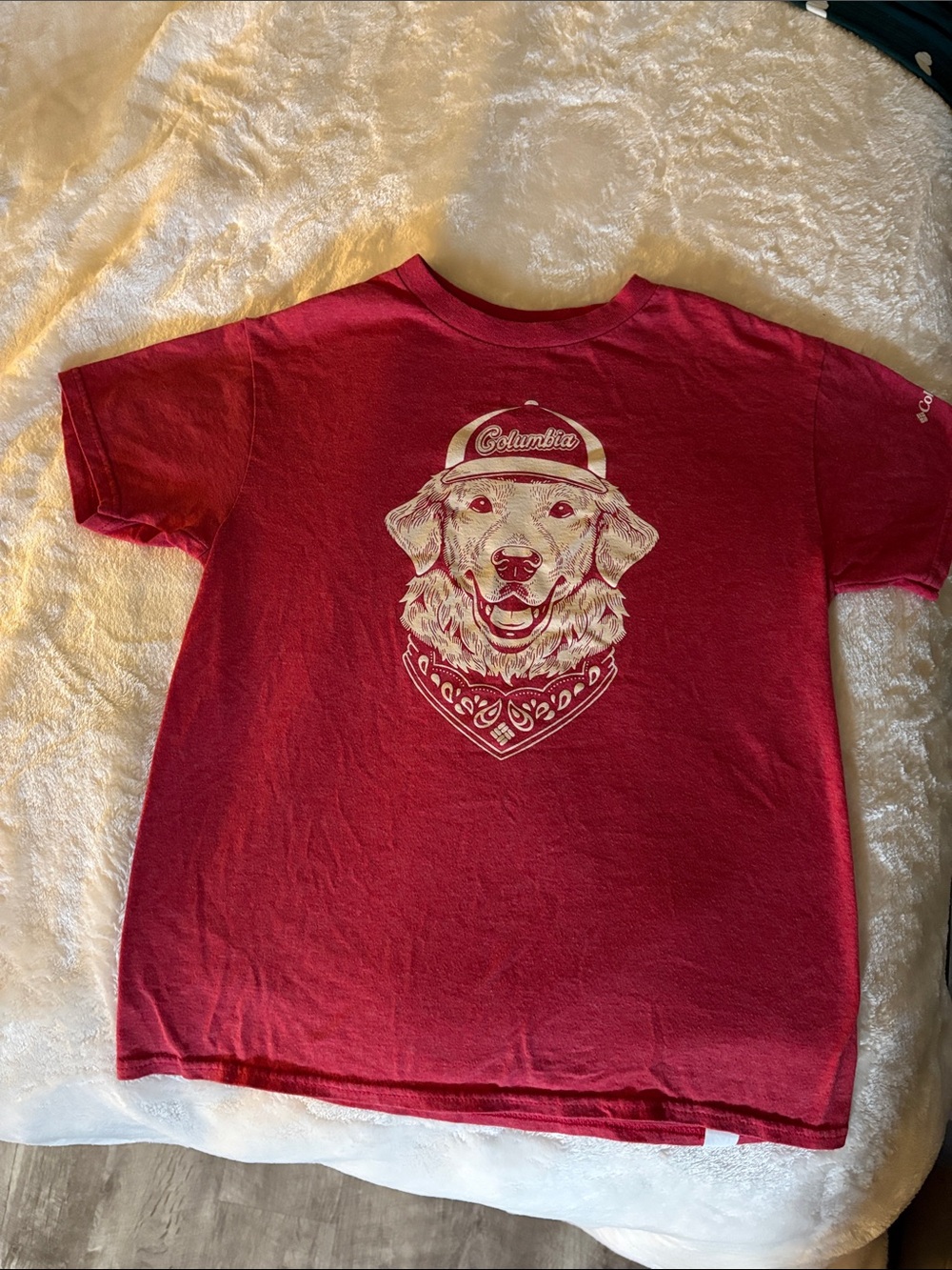 Columbia Red Dog Graphic Tee with Bandana Design